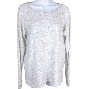 Michael Stars Heathered White Gray Sweatershirt Top M